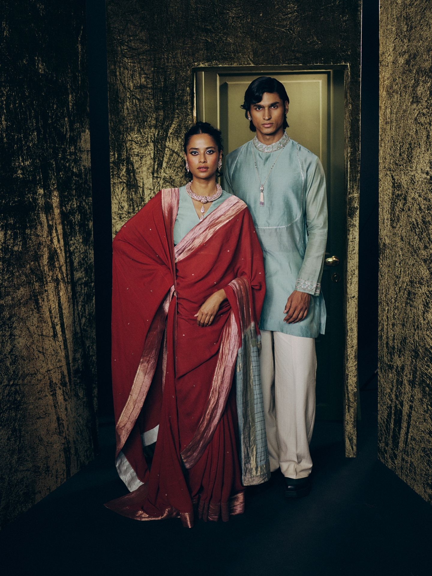 Vaidehi saree set & Chand kurta set TheNod