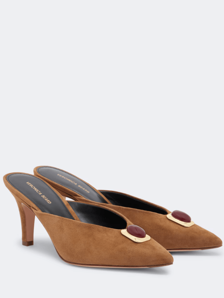 Rochelle embellished suede mules, Veronica Beard