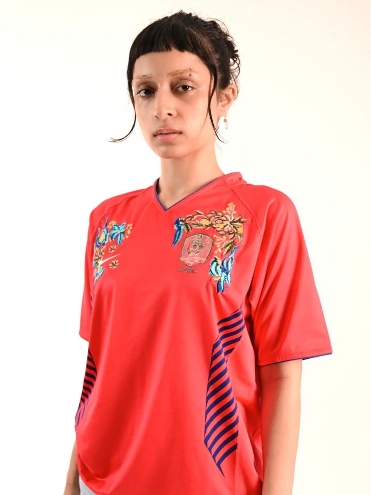 Embroidered vintage Korea jersey, Duja, ₹6,500