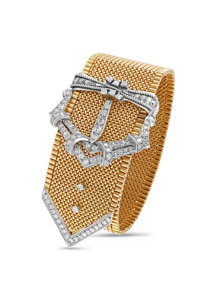 Art deco bracelet in gold and diamonds from Vintage and Estate Jewels by Jay Sagar