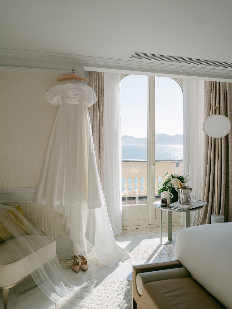 Inside the wedding suite for the bride
