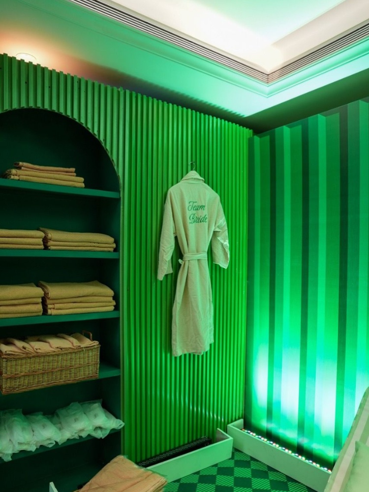 Spa decor at a wedding by Three Entertainment