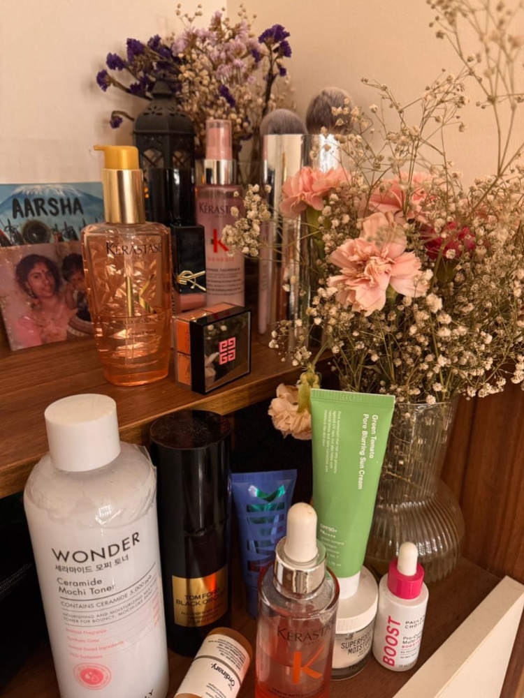 Aarsha Mohan's skincare and haircare essentials