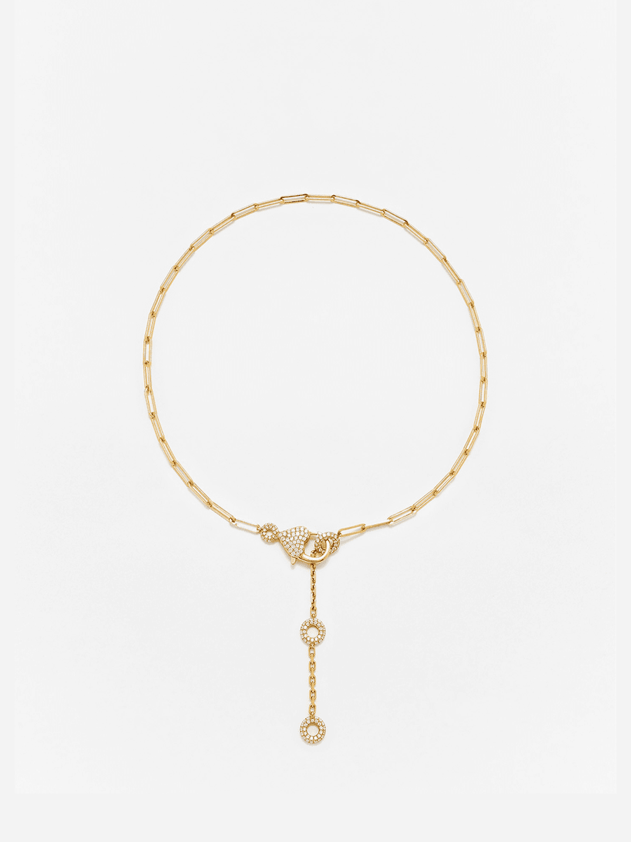 The Nod Locks and Links: Yvonne Leon Collier Solitaire Donuts Diamants necklace