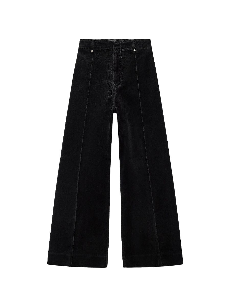 ZW Collection wide-leg high-waist flocked jeans, ₹5,950