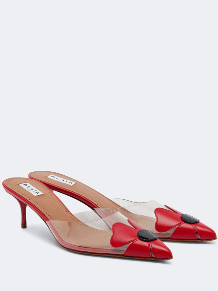 Bloom mules in calfskin, Maison Alaïa