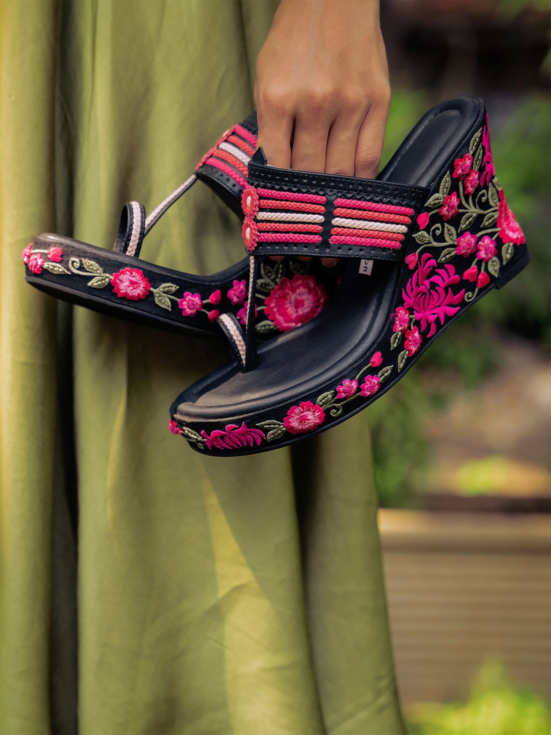 Kohlapuri wedges by Aparajita Toor