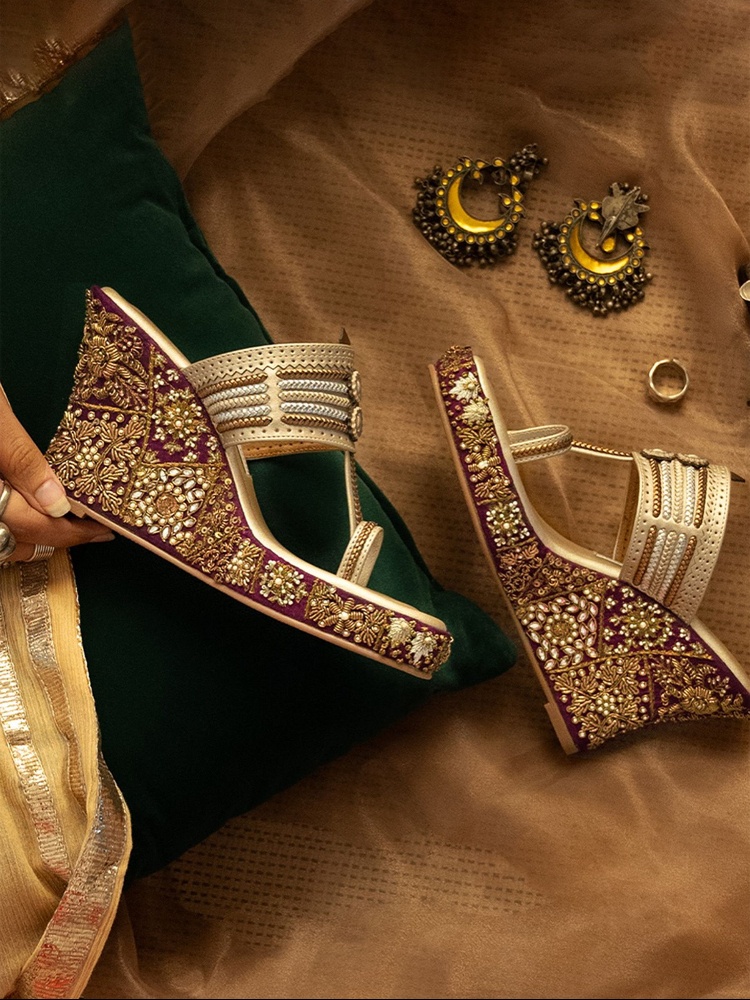 Kolhapuri wedges by Aparajita Toor