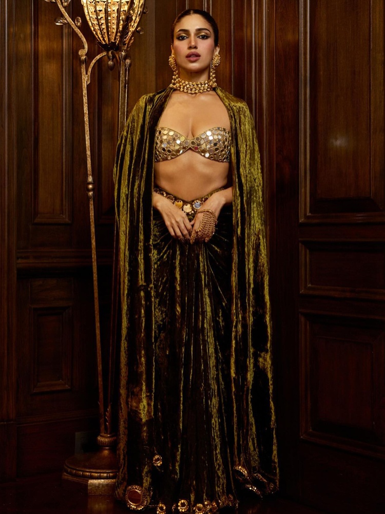 Actor Bhumi Pednekar in a cape