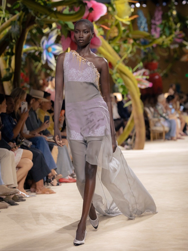 Anok Yai walking the Chanel fall 26 haute couture runway