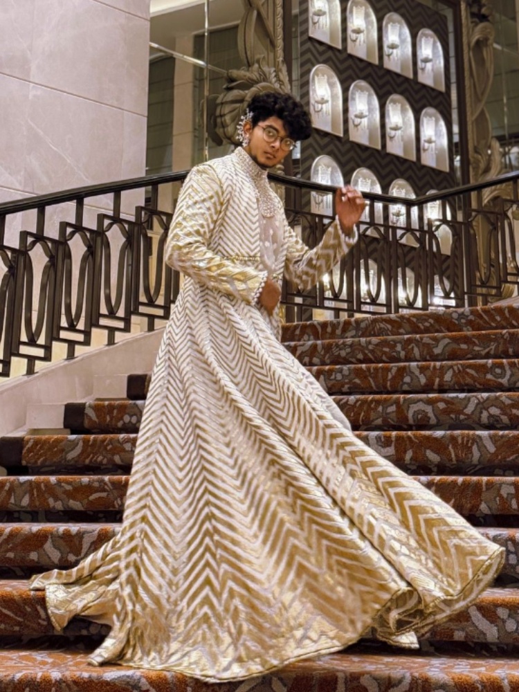 A look co-designed with Conscious Couture by Amrit