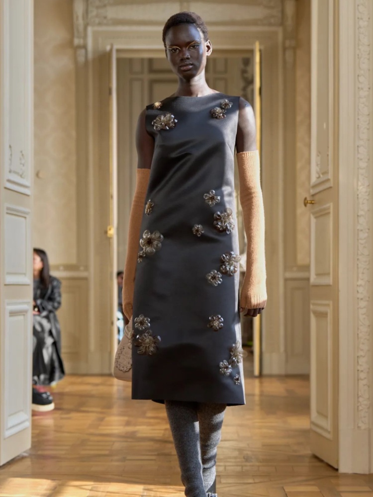Bequins by Botto Labs on a Ganni FW25 dress
