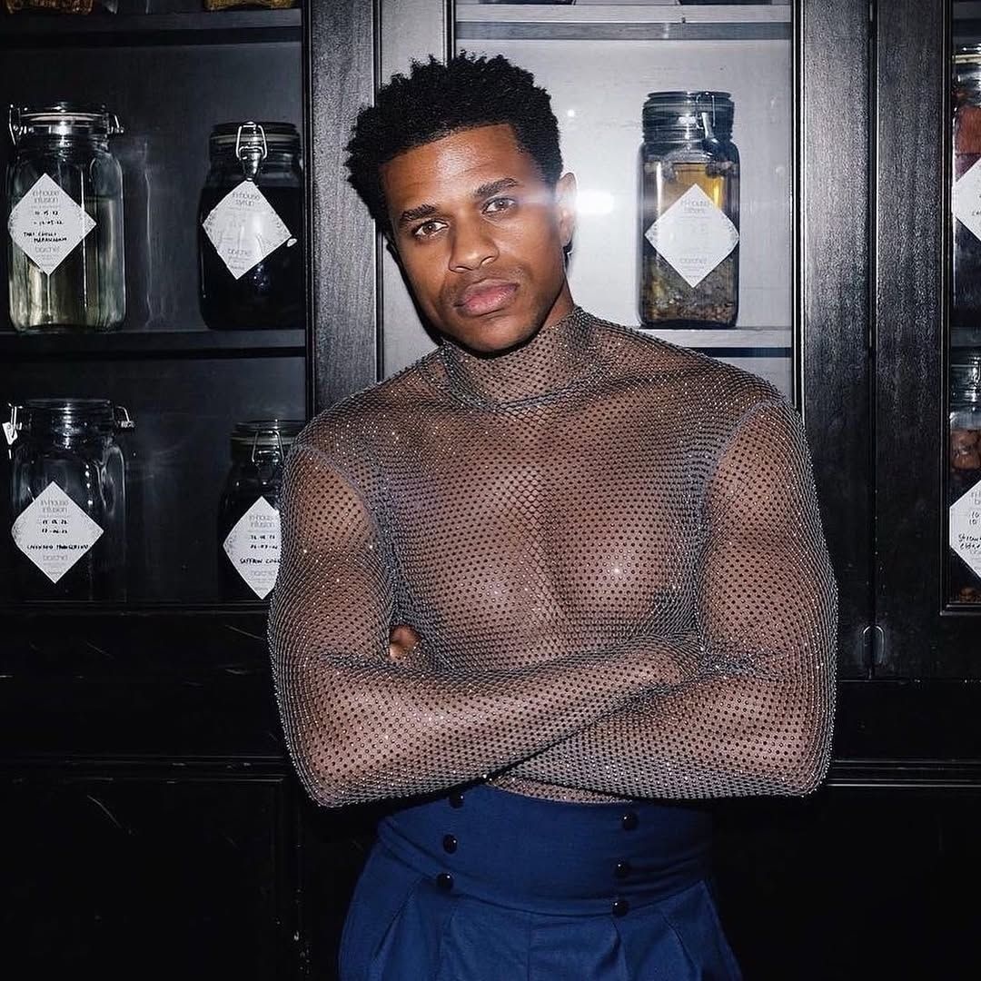 Jeremy Pope in Gaurav Gupta Couture, Sheer, Afterparty, The Nod Mag