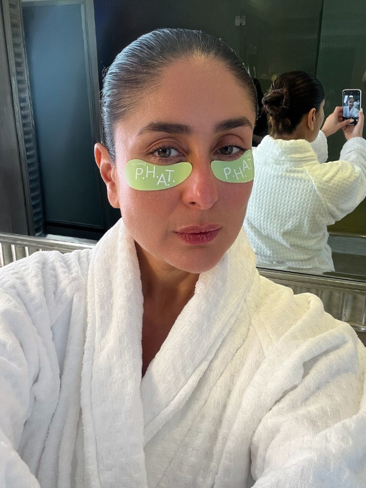 Kareena Kapoor Khan wearing under-eye patches