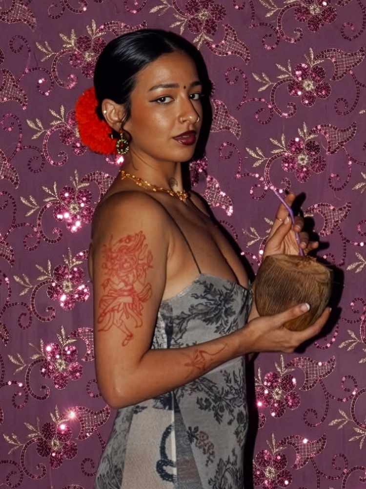 South Indian artist and model Prakriti always completes her festive makeup look with a pottu (bindi)