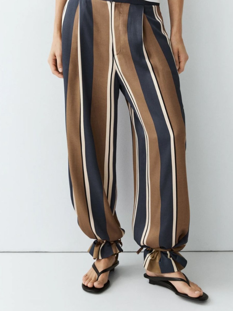 Satin pants with tie-up hem detail, Massimo Dutti, ₹11,900