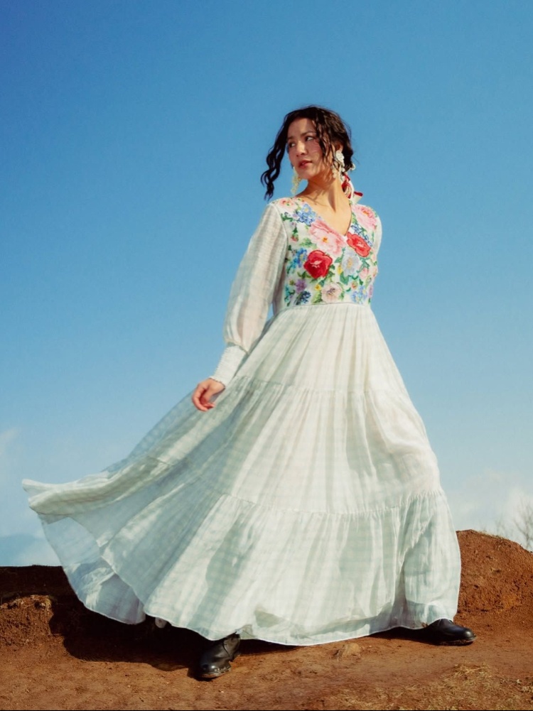 Ode to Odd dress with florals