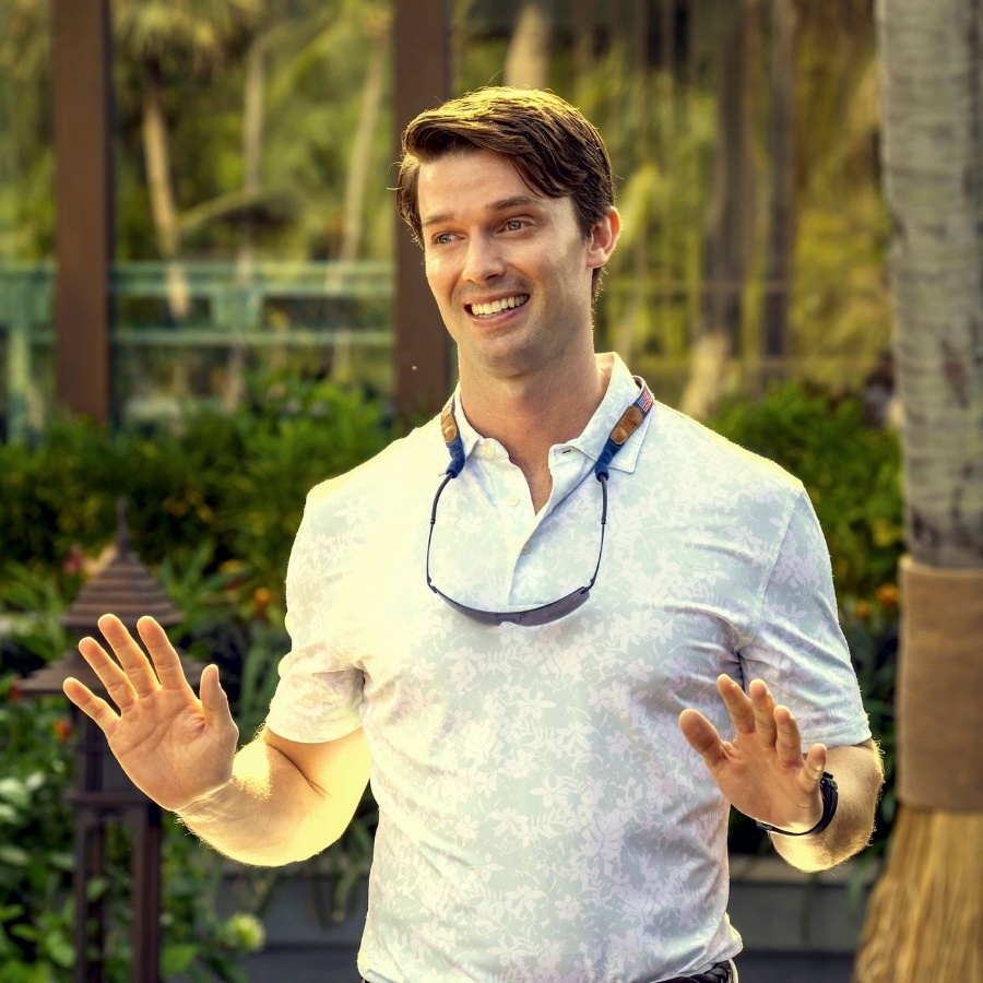 Patrick Schwarzenegger as Saxon Ratliff in The White Lotus Season 3