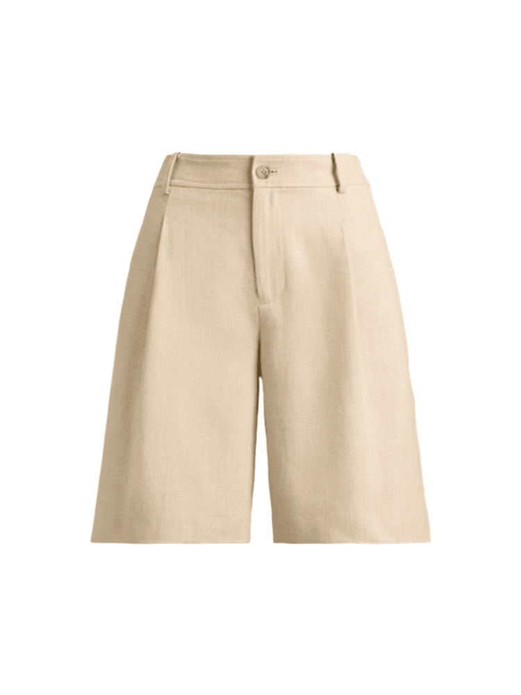 Pleated linen-cotton tweed Bermuda shorts, Lauren Ralph Lauren, ₹25,100