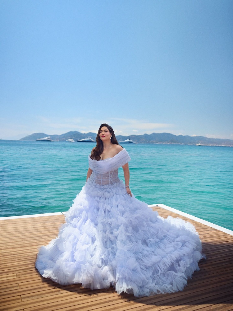 Content creator Sakshi Sindwani in a Gauri & Nainika gown