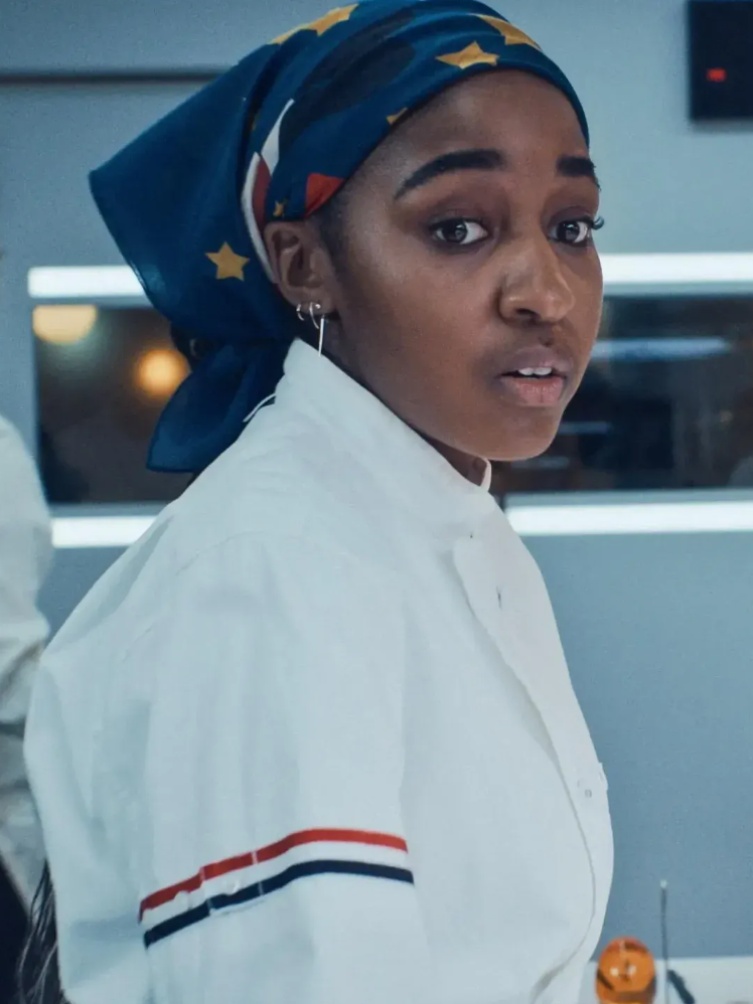 Ayo Edebiri as chef Sydney Adamu in The Bear Season 4